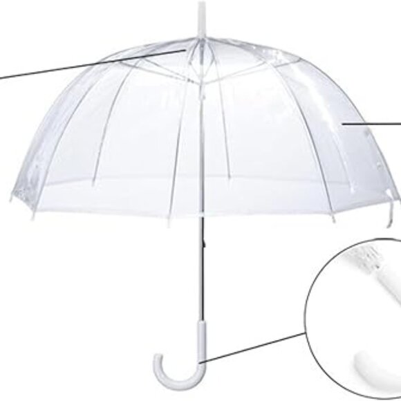 LIVINGbasics Clear Umbrella 18 Pack For Rain Wedding Decor - Picture 2 of 4